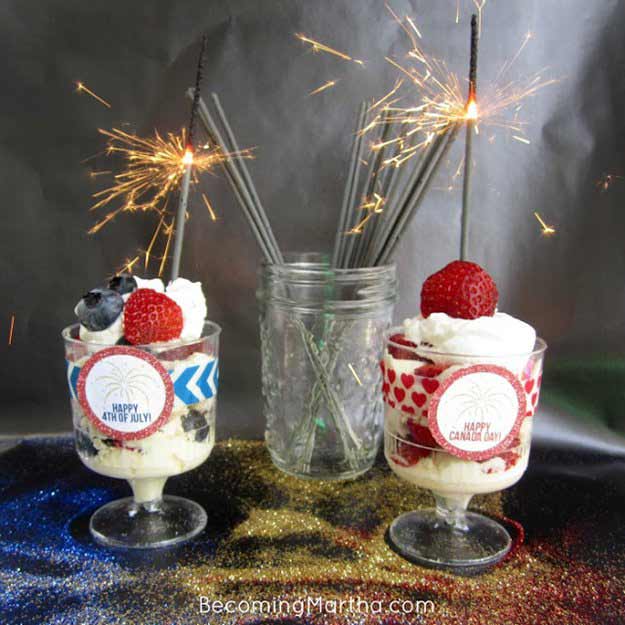 Cheesecake Parfaits | 25 Ways To Have The Most Patriotic 4th Of July Party -