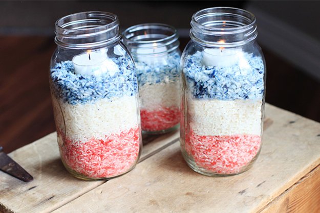 4th Of July Recipes 4th of July Mason Jar Centerpiece 4th of July Party Favors