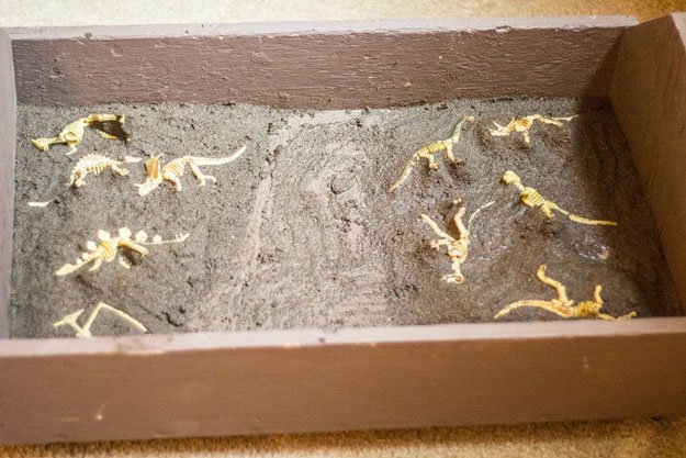 Tabletop Dinosaur Fossil Dig | Dino Dig Game DIY Ready