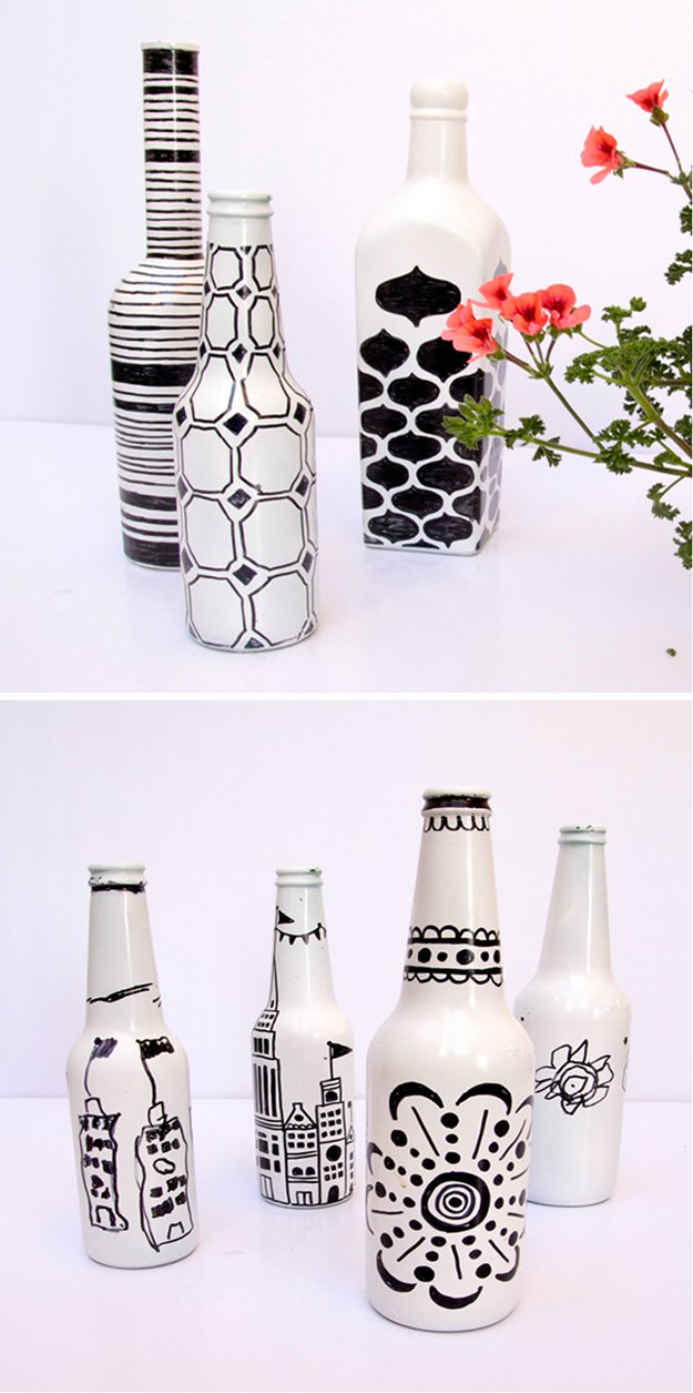 Fun Beer Bottle Craft Ideas for Kids | www.diyready.com/diy-projects-uses-for-beer-bottles/
