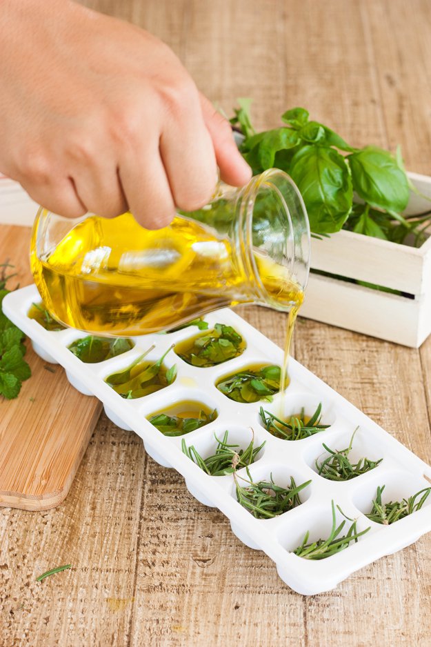 Check out Freezing Herbs with Olive Oil for Long Lasting Flavor | How to Freeze Basil at https://homesteading.com/tfreezing-herbs-freeze-basil/
