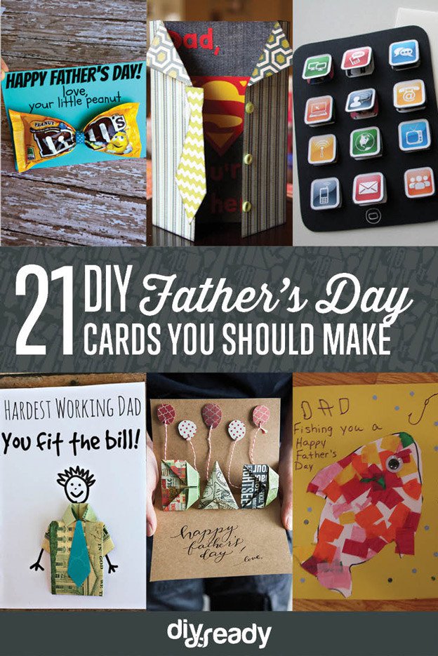 21 DIY Ideas for Father's Day Cards DIYReady.com | Easy DIY Crafts, Fun ...
